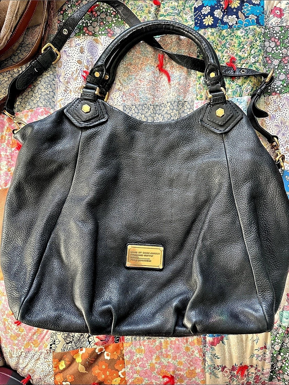 Marc by Marc Jacobs Standard Supply Workwear Hobo Black Leather Shoulder Bag